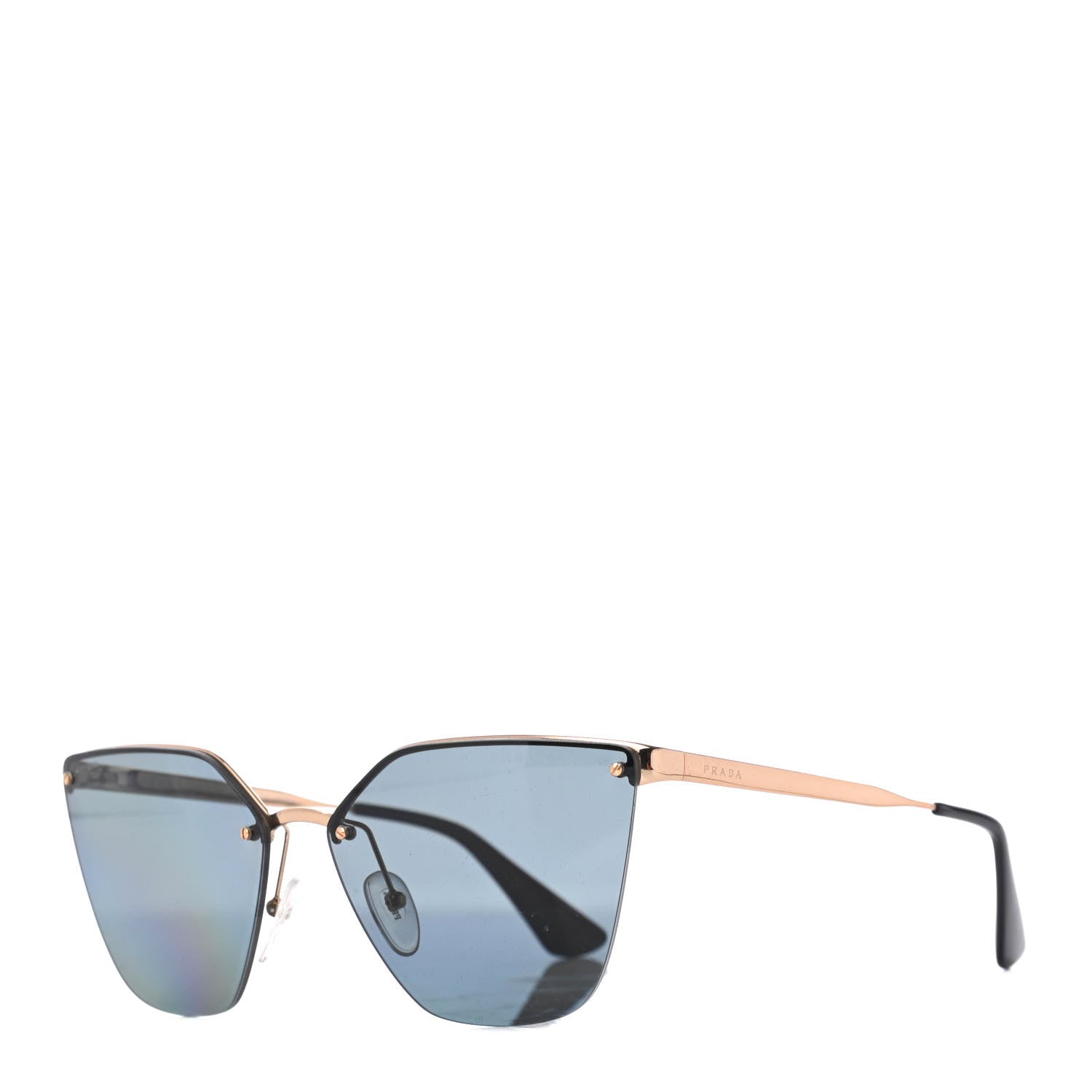 Prada Polarized Cat Eye Sunglasses SPR 68T Black 1 of 8