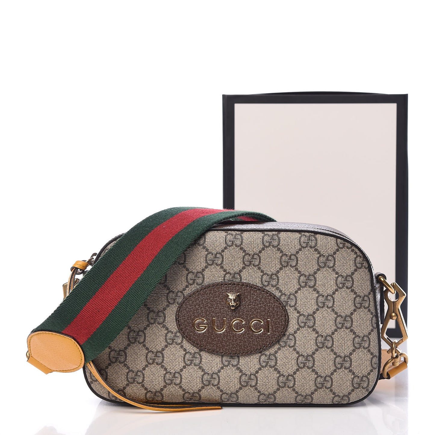 GG Supreme Monogram Web Neo Vintage Shoulder Bag Beige New Acero Crop