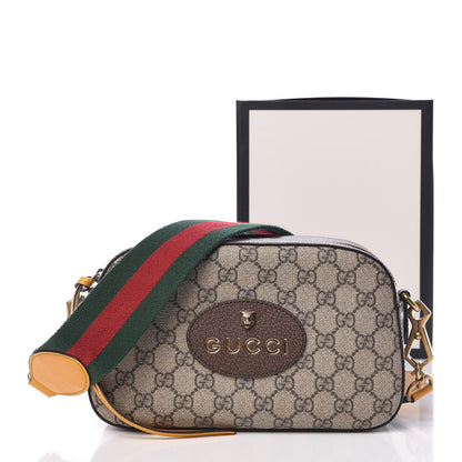 Gucci GG Supreme Monogram Web Neo Vintage Shoulder Bag Beige New Acero Crop 11 of 11