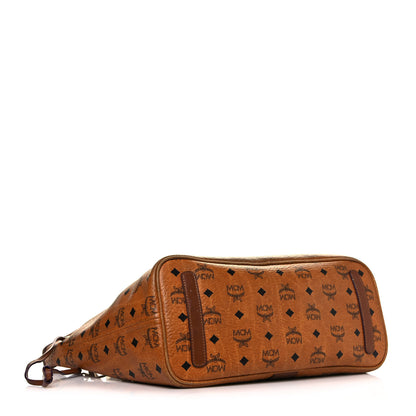 MCM Visetos Medium Liz Reversible Shopper Tote Cognac 5 of 28