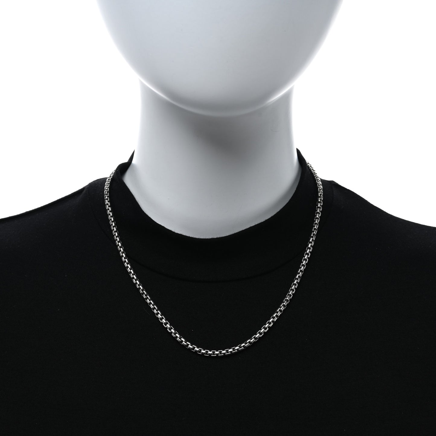 Sterling Silver 3.6mm Box Chain Necklace 18"