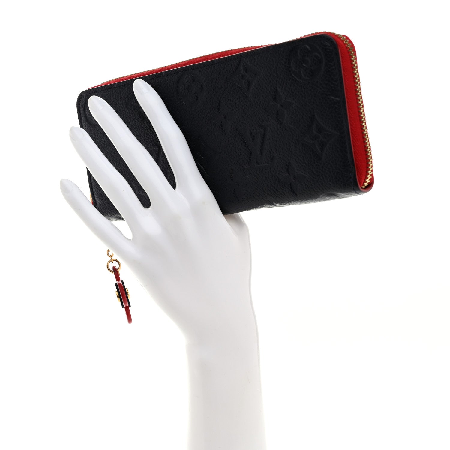 Louis Vuitton Empreinte Blooming Flowers Clemence Wallet Marine Rouge 2 of 7