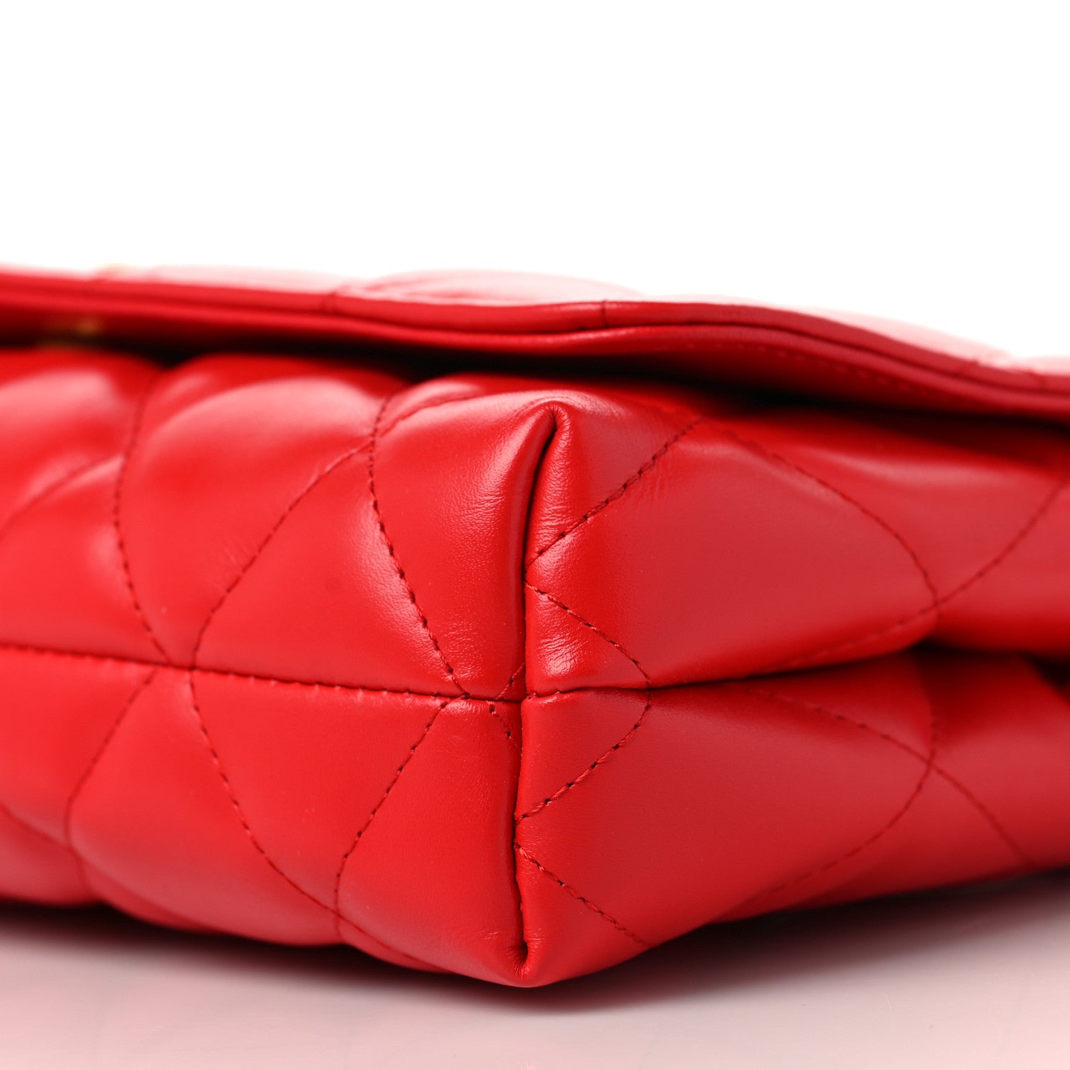 Balenciaga Nappa Calfskin Quilted Medium Touch B Shoulder Bag Bright Red 9 of 9