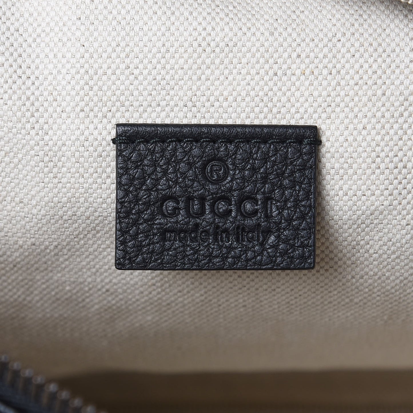 Grained Calfskin Logo Belt Bag Black