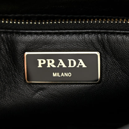 Prada Nappa Re-Nylon Triangle Quilted Patchwork System Flap Shoulder Bag Black 7 of 13