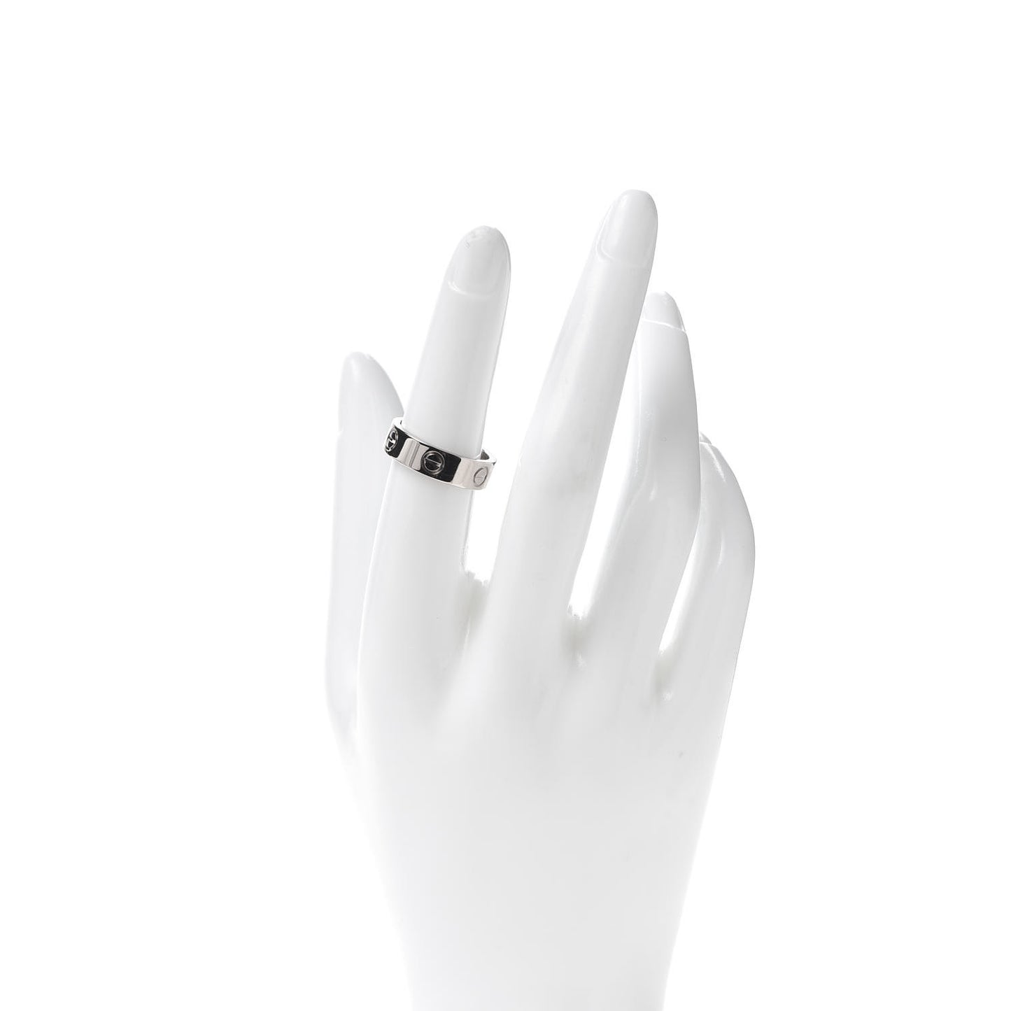 18K White Gold 5.5mm LOVE Ring 53 6.25