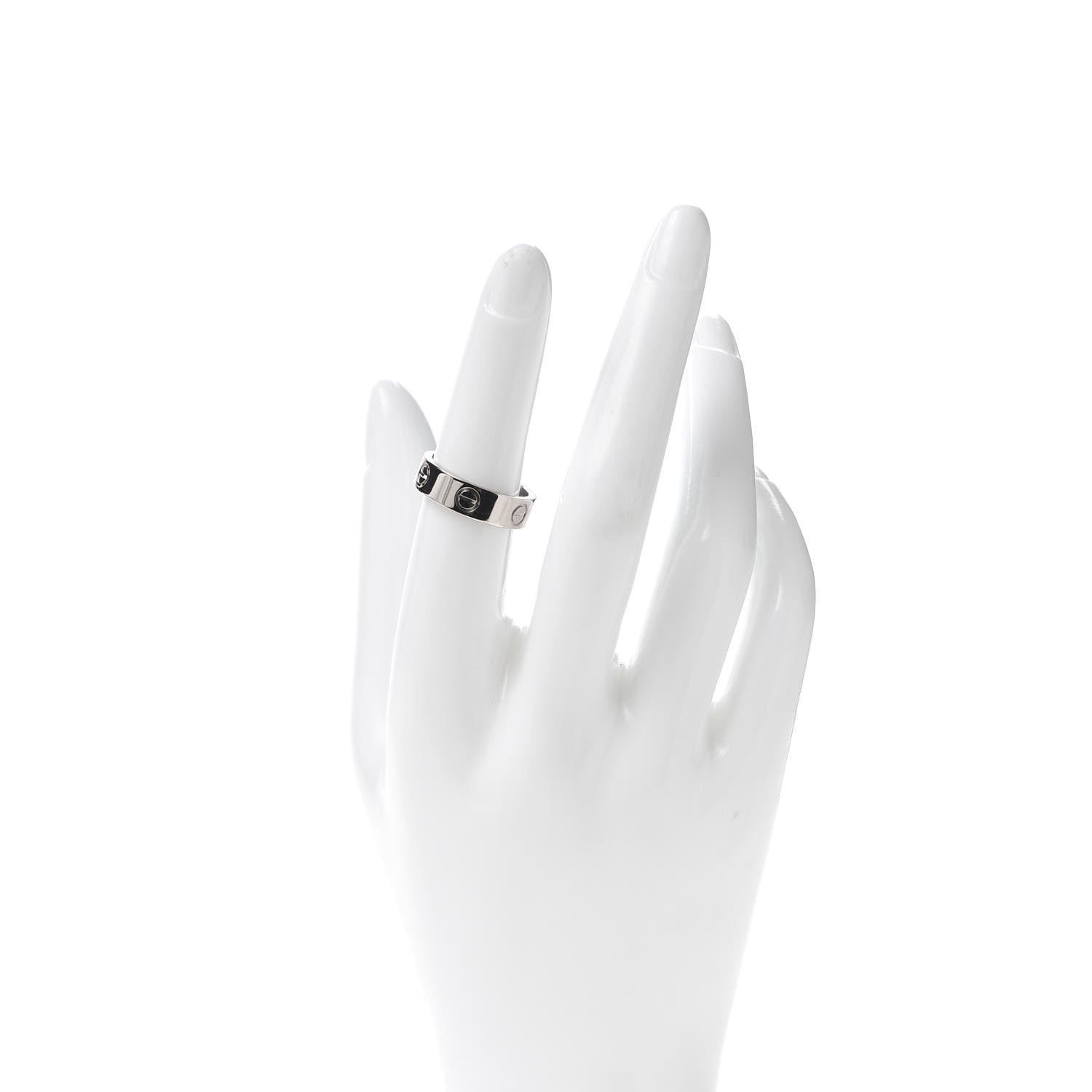 Cartier 18K White Gold 5.5mm LOVE Ring 53 6.25 2 of 4