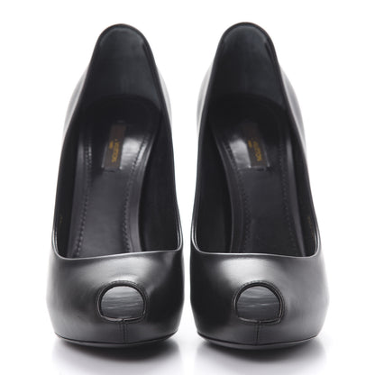 Louis Vuitton Smooth Calfskin Oh Really Peep Toe Pumps 40 Black 2 of 10