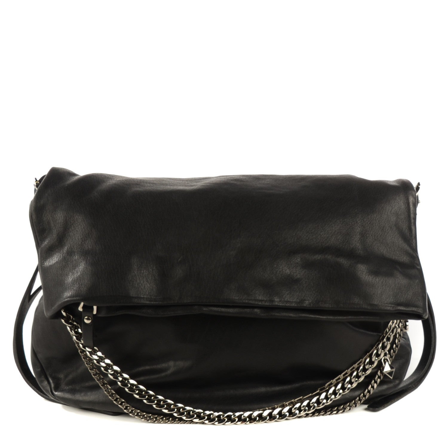 Jimmy Choo Lambskin Biker Large Hobo Black 1 of 6
