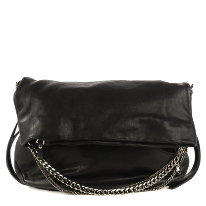 Jimmy Choo Lambskin Biker Large Hobo Black 1 of 6