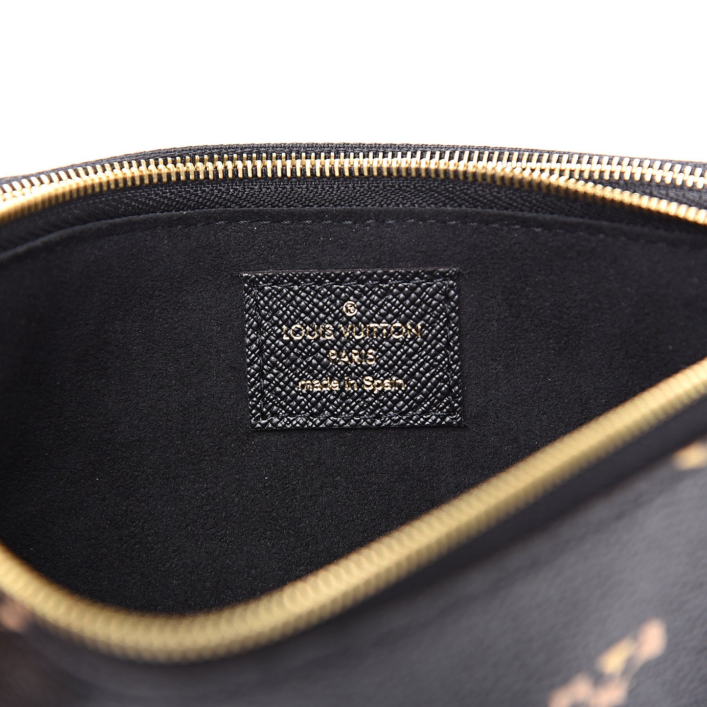 Monogram Giant Jungle Pochette Double Zip Black
