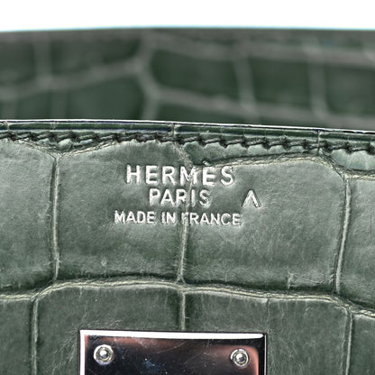 Hermes Matte Porosus Crocodile Birkin 35 21 of 35