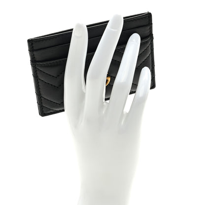 Gucci Calfskin Matelasse GG Marmont Card Holder Black 2 of 6