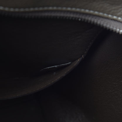 Celine Drummed Calfskin Suede Medium Trapeze Souris 8 of 19