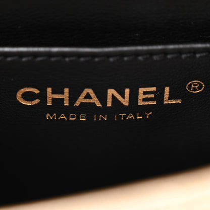 Chanel Metallic Lambskin Quilted Mini CC Crystal Logo Chain Flap Gold 6 of 10