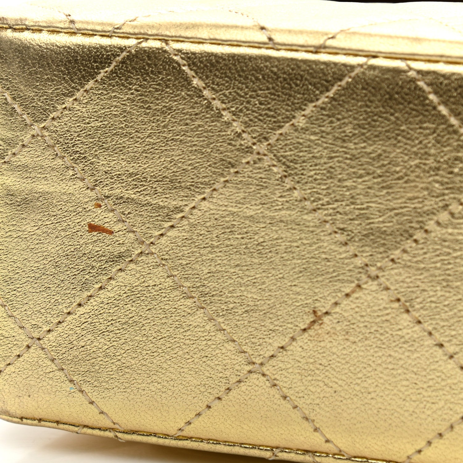 Chanel Metallic Lambskin Quilted Mini Square Flap Gold 10 of 12