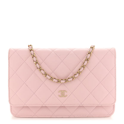 Chanel Caviar Quilted Wallet on Chain WOC Light Pink 1 of 12