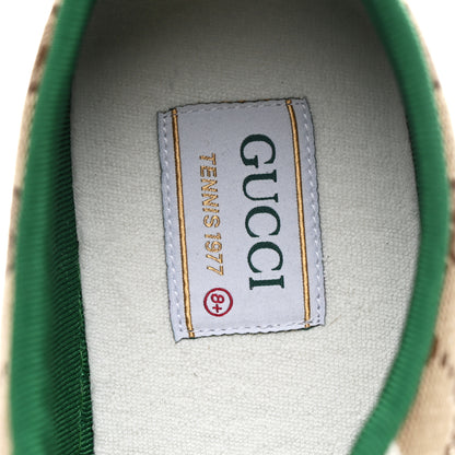 Gucci GG Monogram Web Mens 1977 Tennis Sneakers 8.5 Beige Ebony Mystic White Vert 8 of 8