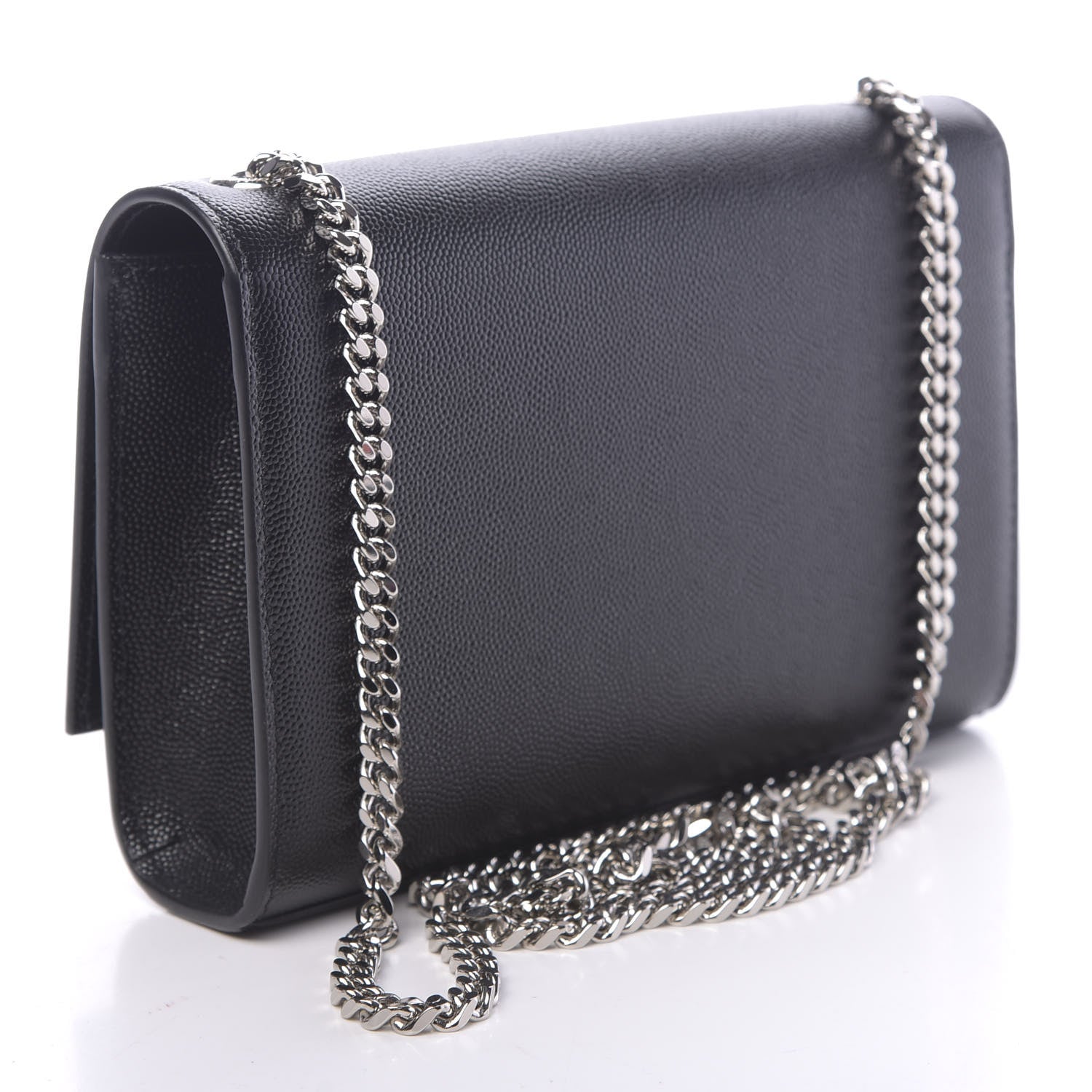 Saint Laurent Grain De Poudre Small Monogram Kate Satchel Black 3 of 9