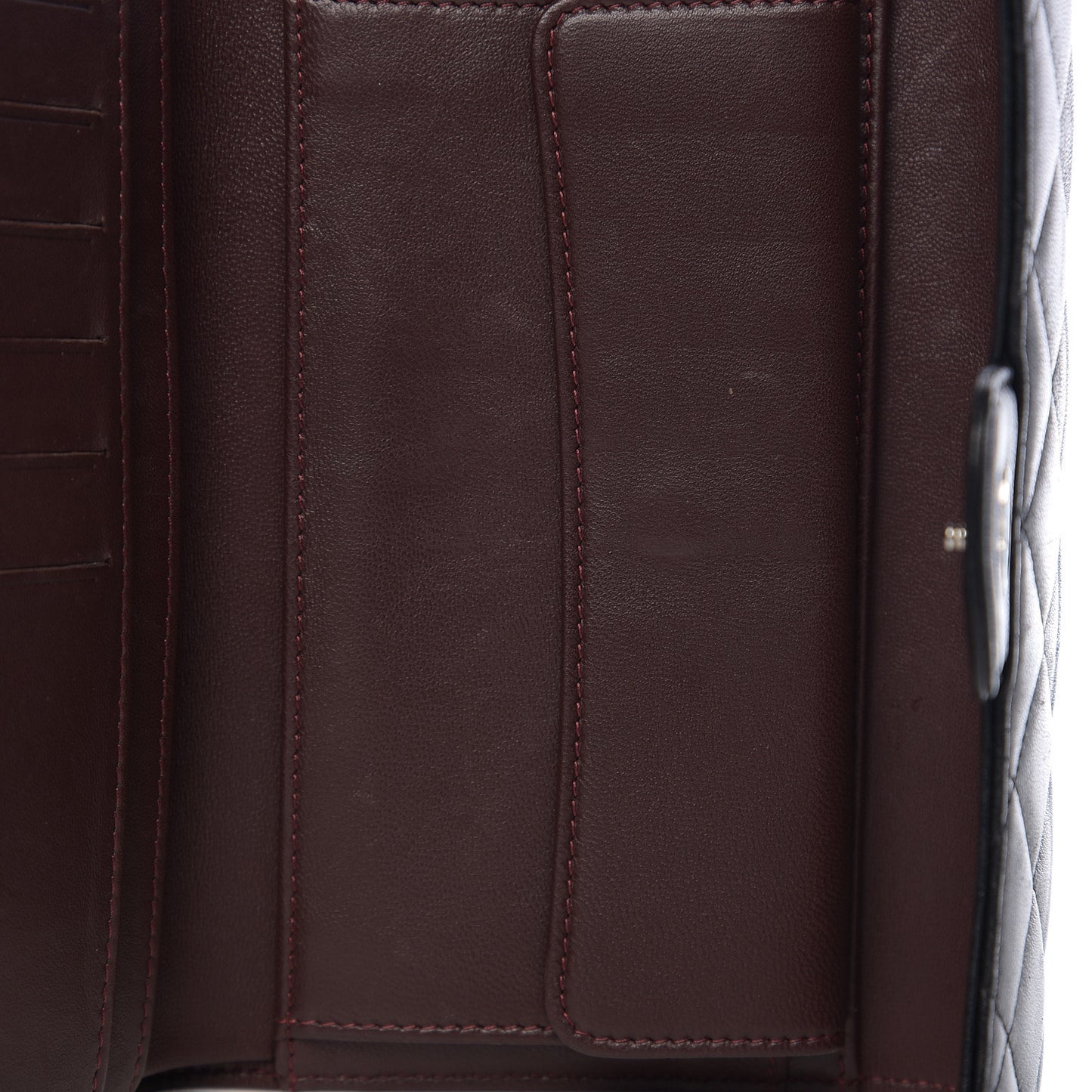 Lambskin Quilted Large Flap Wallet Black