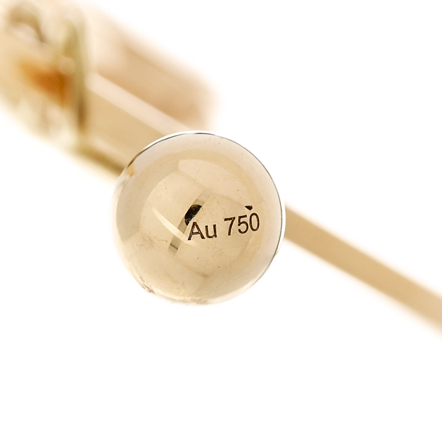 Gucci 18K Yellow Gold Running G Square Round Single Earring 7 of 7