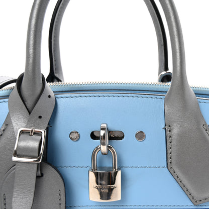 Louis Vuitton Calfskin City Steamer PM Silver Blue 7 of 9