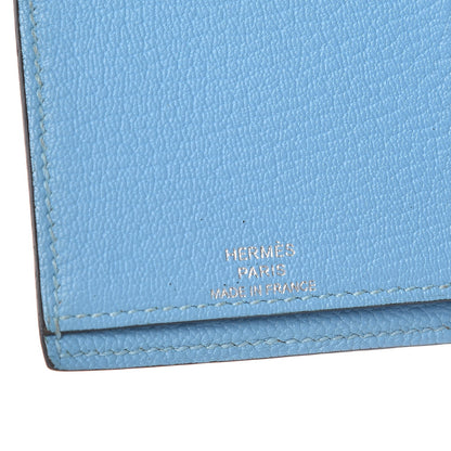 Hermes Chevre Mysore Evelyne Long Wallet Bleu de Galice Celeste 6 of 7