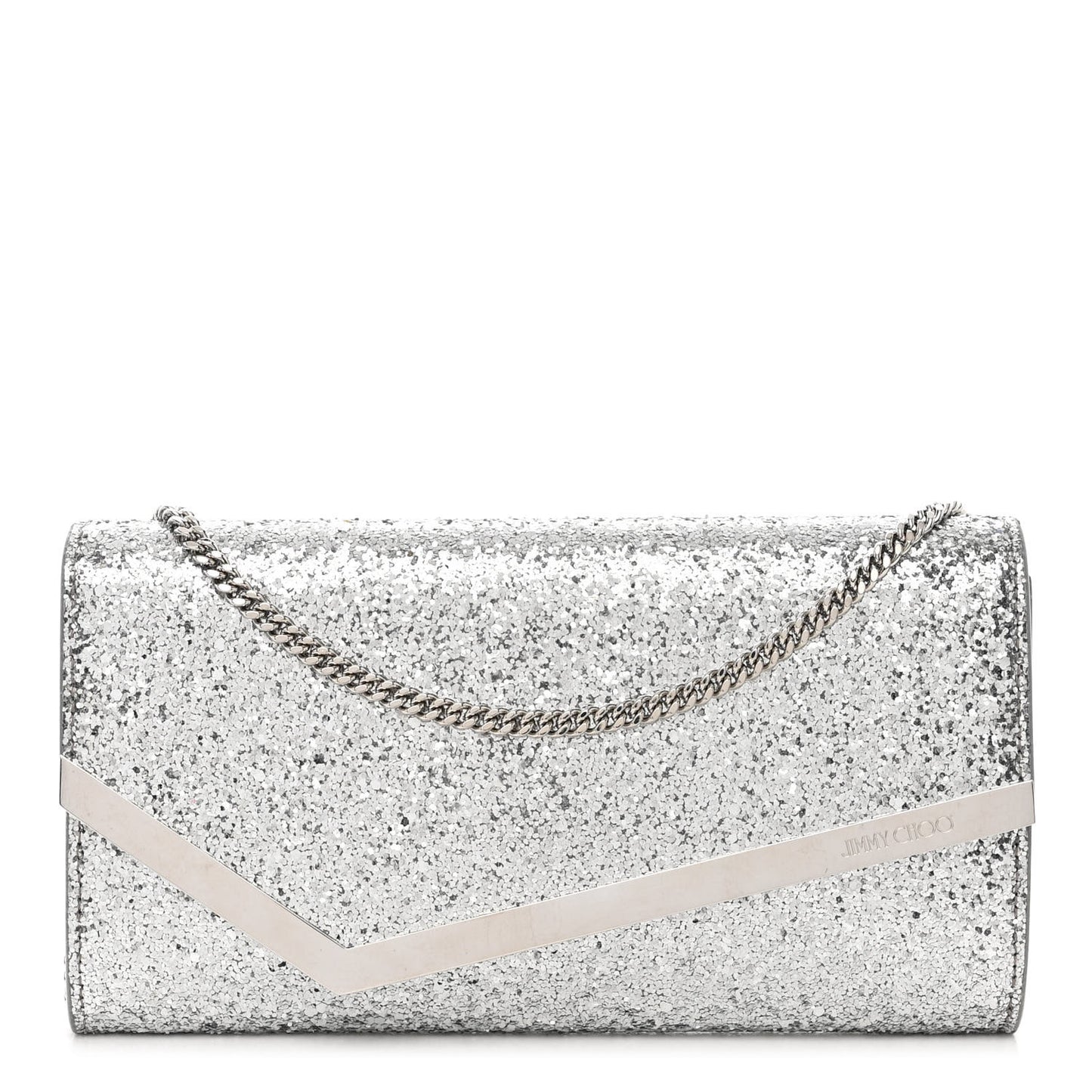 Glitter Emmie Clutch Silver