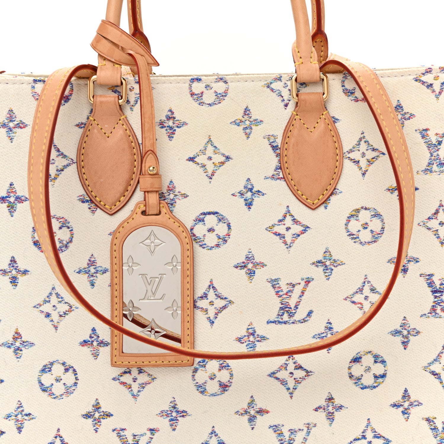 Louis Vuitton Monogram Jacquard Nautical Onthego MM Multicolor Beige 8 of 12