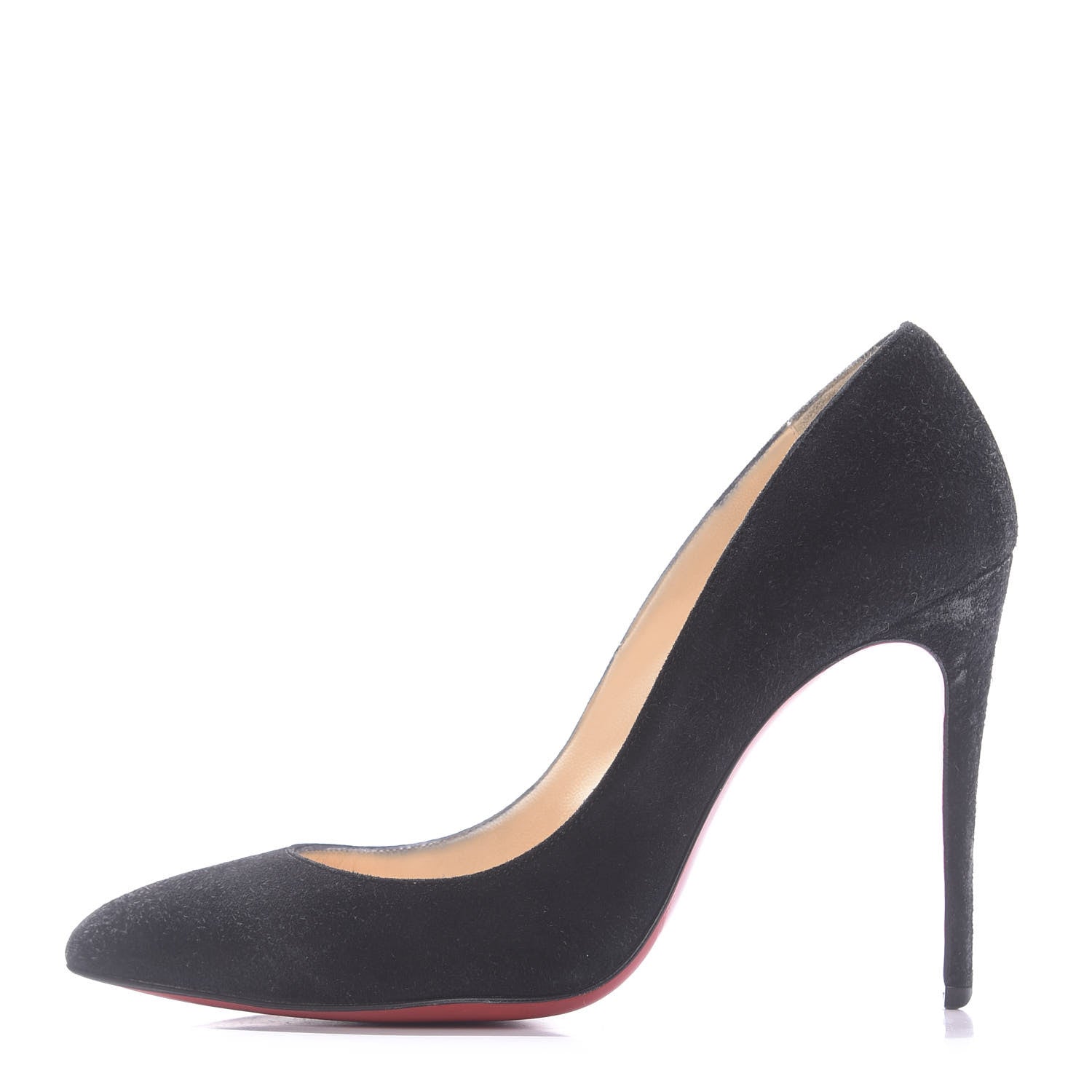Christian Louboutin Veau Velours Pigalle Follies 100 Pumps 35.5 Black 1 of 12