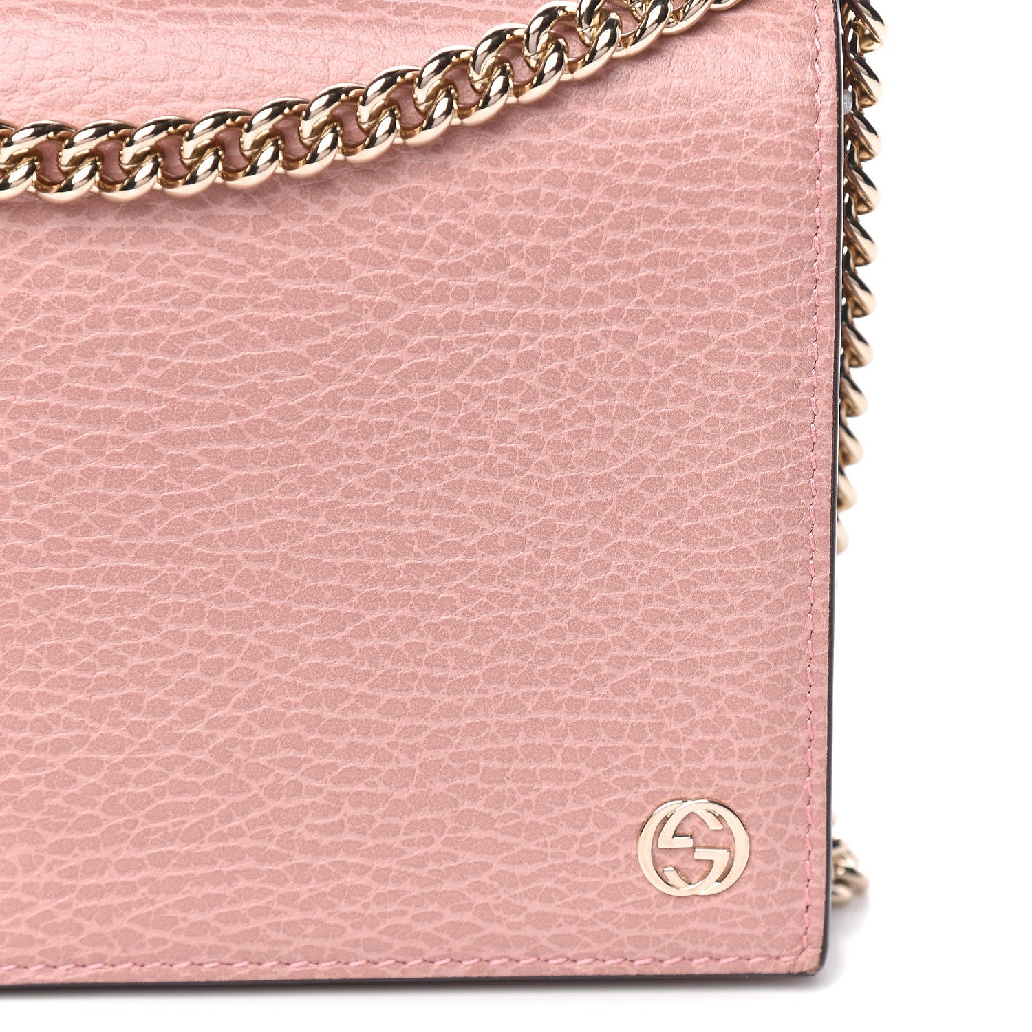 Gucci Dollar Calfskin Medium Betty Chain Wallet Soft Pink 10 of 10