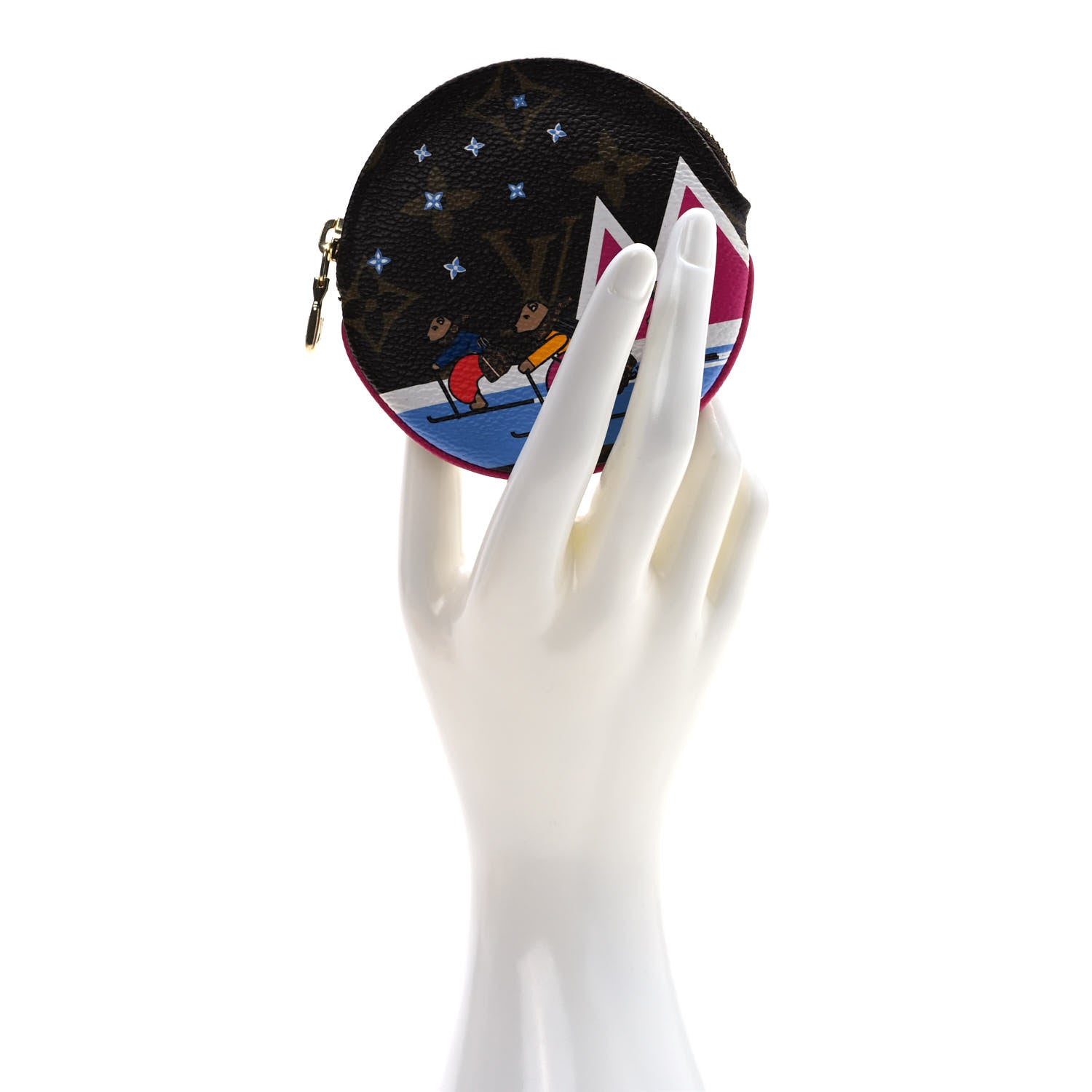 Louis Vuitton Monogram 2018 Christmas Animation Round Coin Purse 2 of 6