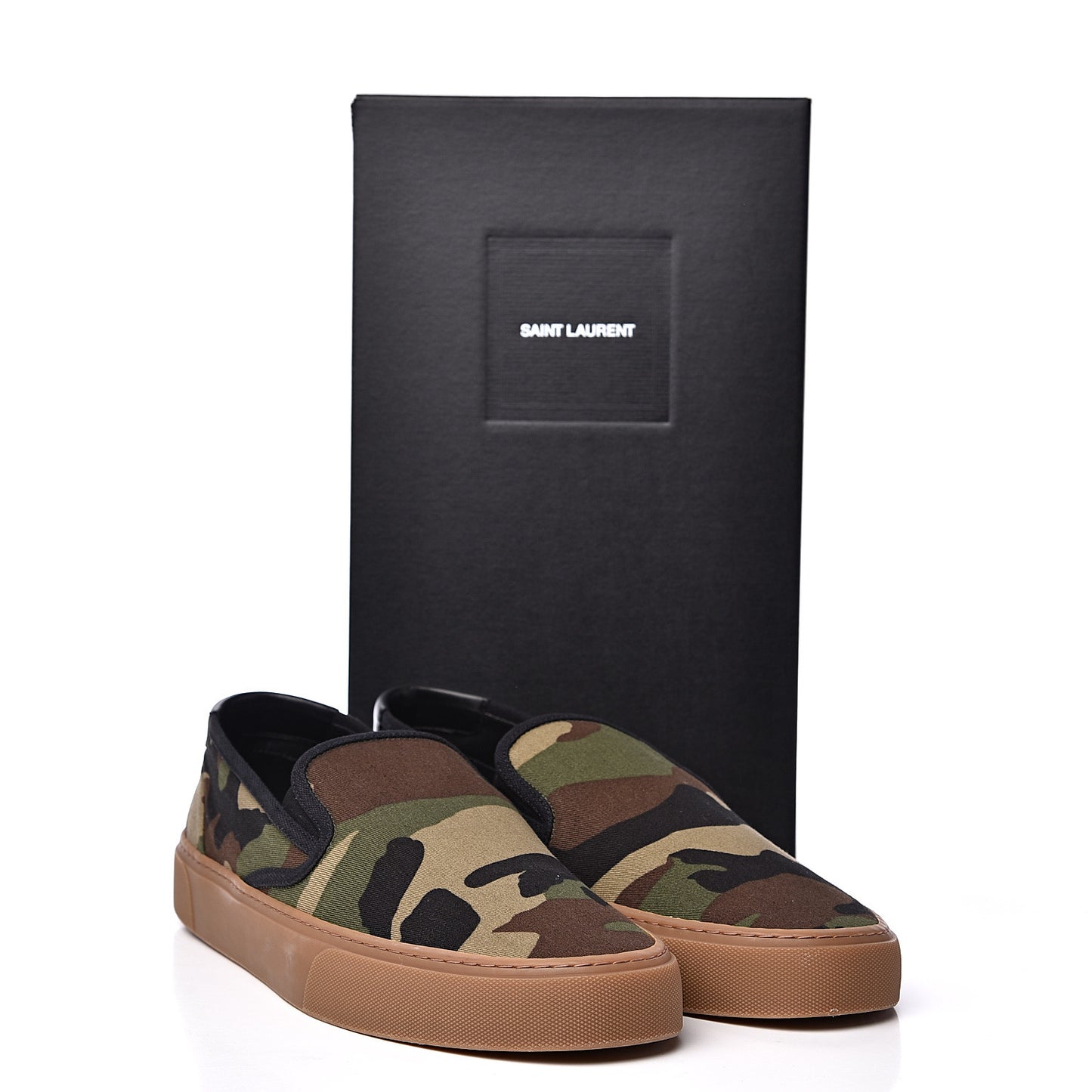 Canvas Camouflage Mens Venice Slip On Sneakers 47 Kaki