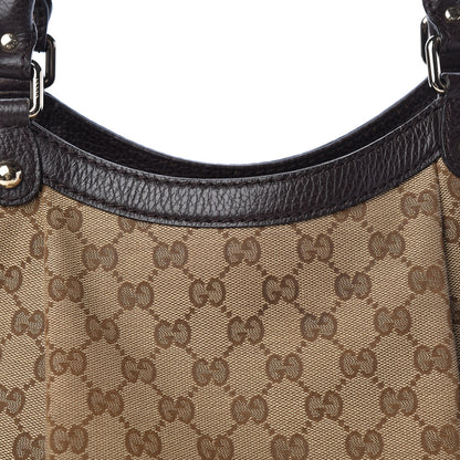Gucci Monogram Dollar Calfskin Large Sukey Tote Beige Ebony Testa di Moro 8 of 10