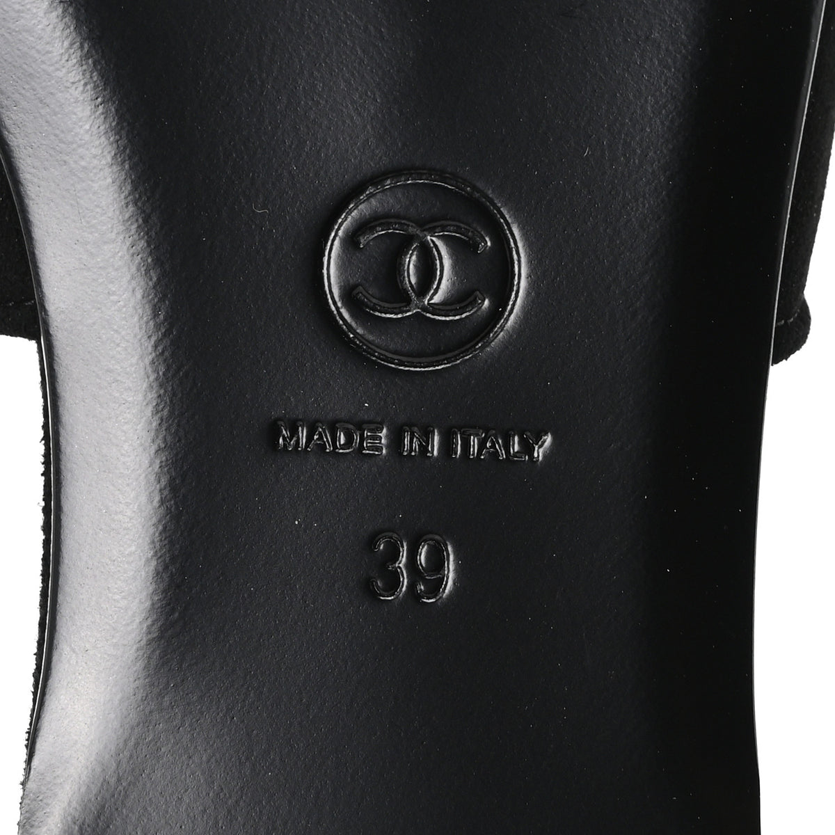 Chanel Suede Kidskin Velcro Crystal CC Mules 39 Black 7 of 9
