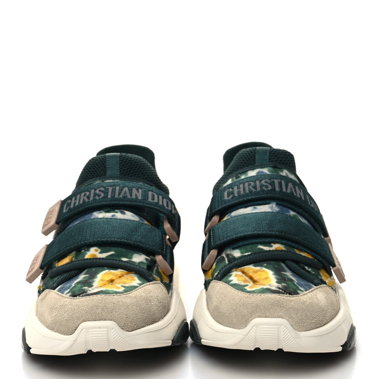 Christian Dior Technical Fabric Camouflage Tie and Dior Womens D-Wander Sneakers 37 Cypress Green 2 of 10