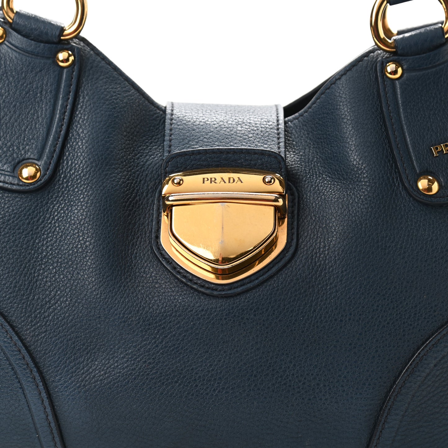 Vitello Daino Pushlock Tote Bleuette