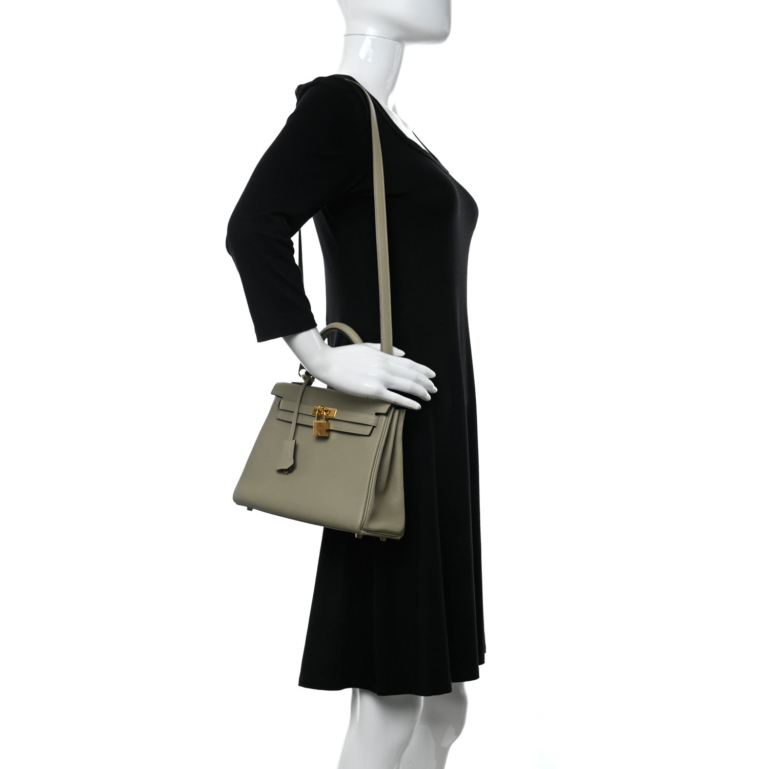 Hermes Togo Kelly Retourne 25 Sauge 2 of 11