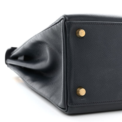 Hermes Courchevel Kelly Retourne 32 Bleu Indigo 8 of 9