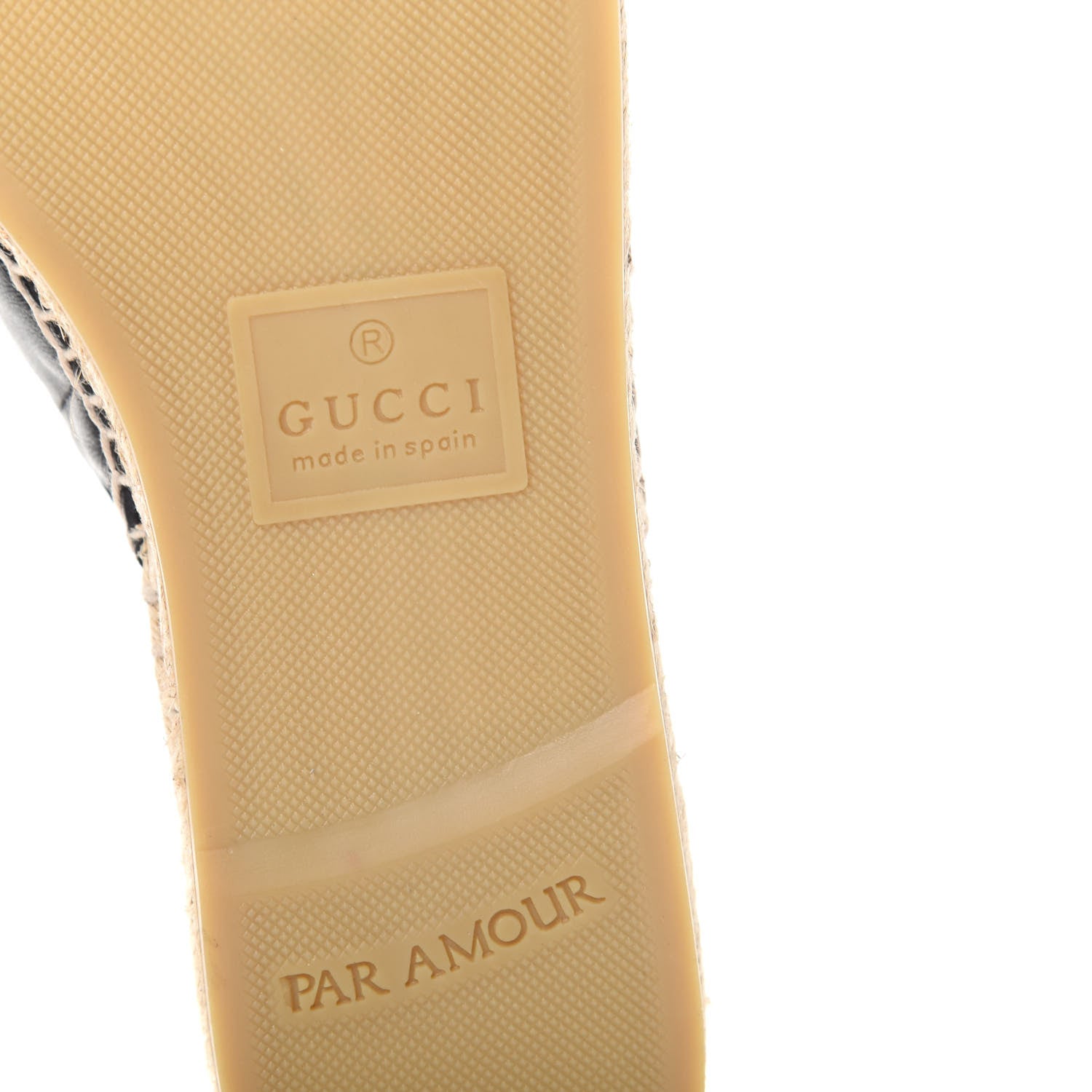 Gucci Nappa Matelasse GG Marmont Espadrille Slippers 38 Black 9 of 11