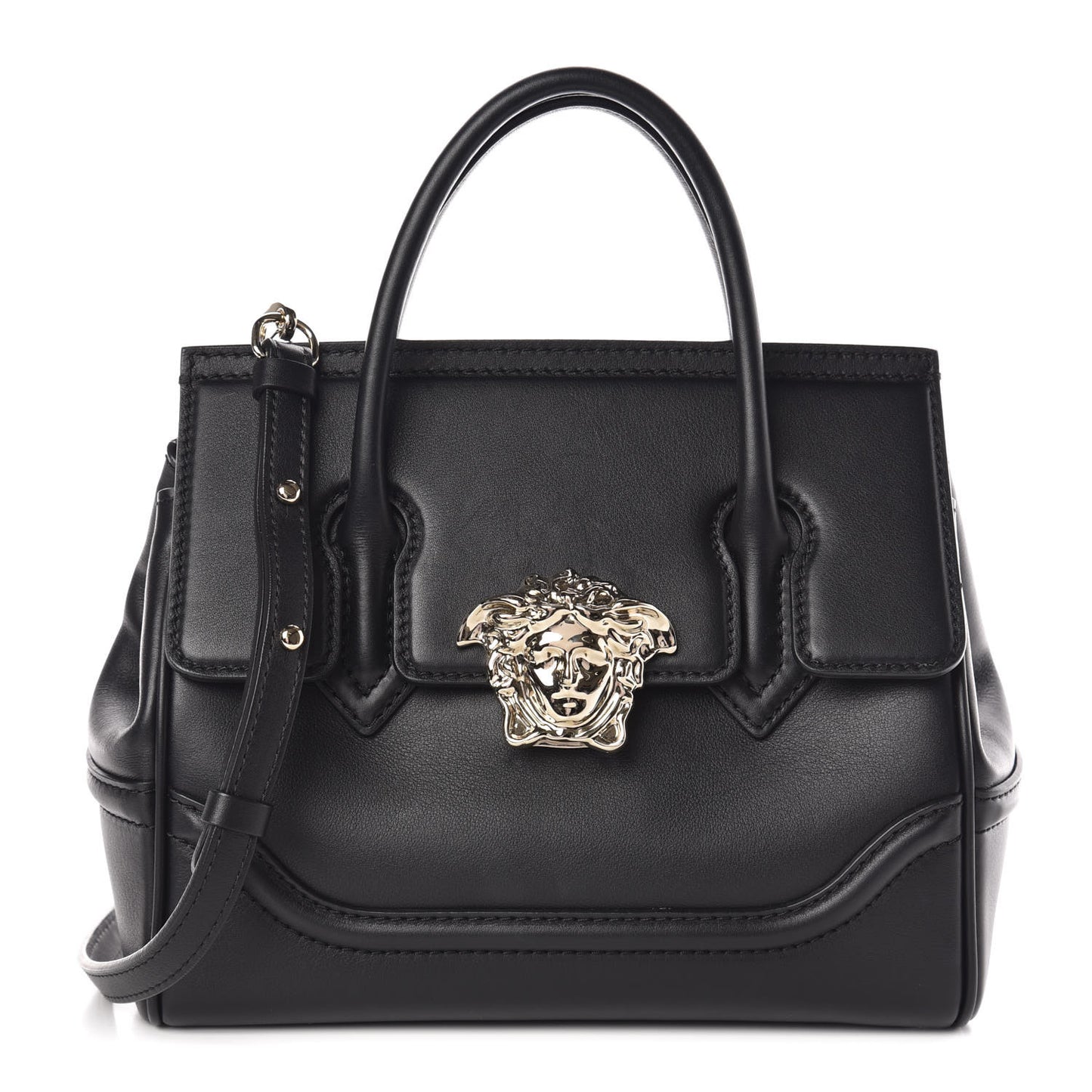 Calfskin Medium Palazzo Empire Bag Black
