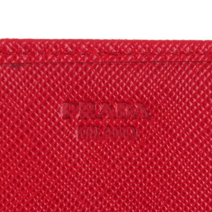 Prada Saffiano Bow Continental Wallet Fuoco 6 of 8
