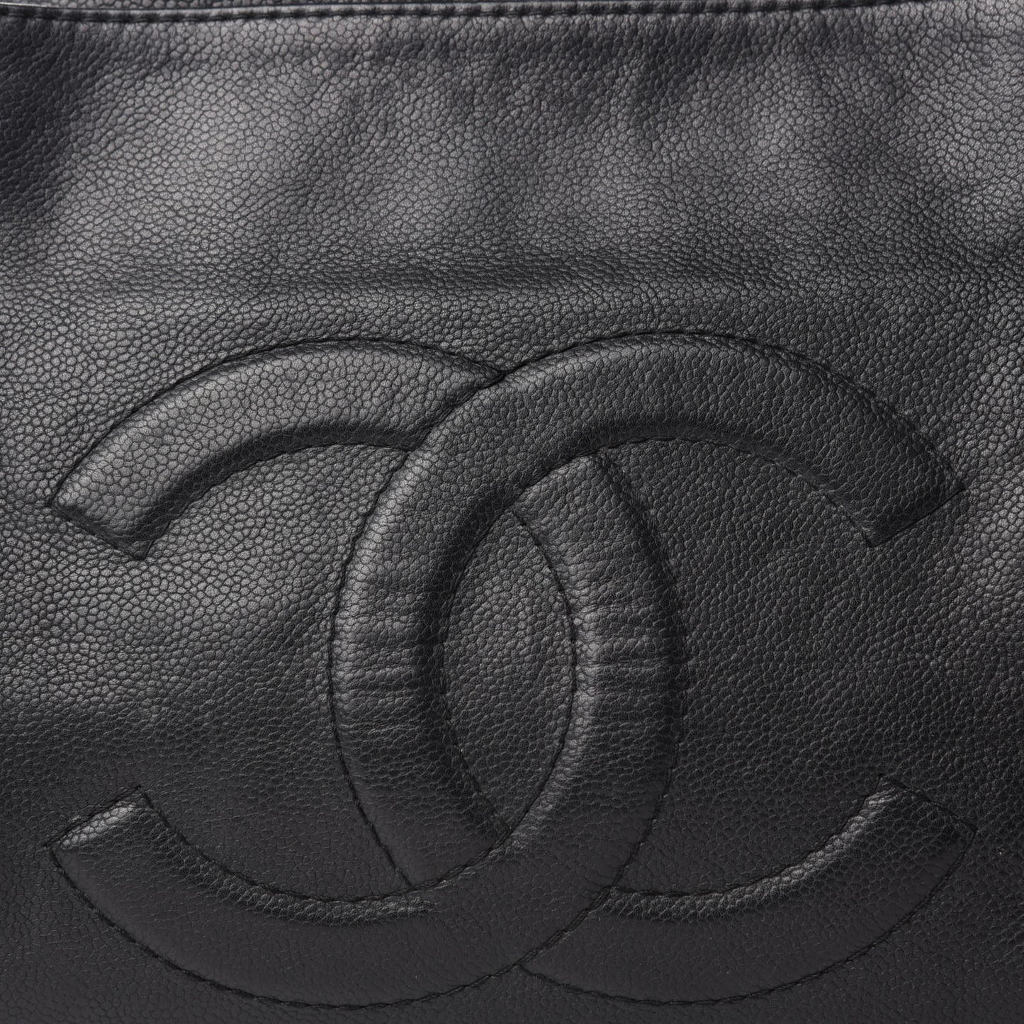 Caviar Large CC Tuck Tote Black