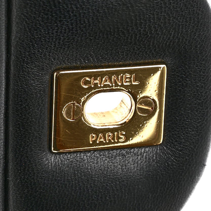 Chanel Lambskin Quilted Jumbo Double Flap Black 11 of 13