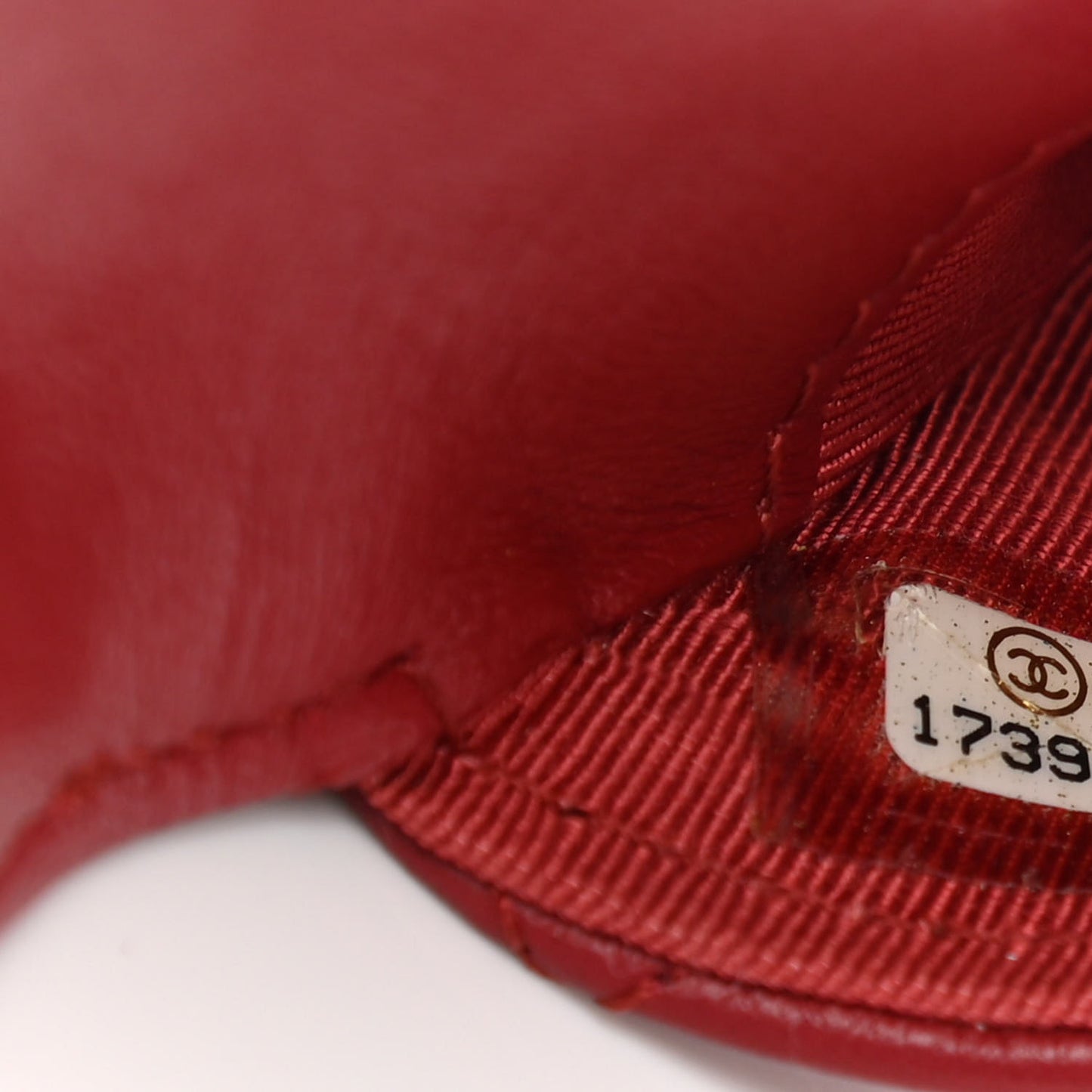 Lambskin Quilted Coin Purse Red
