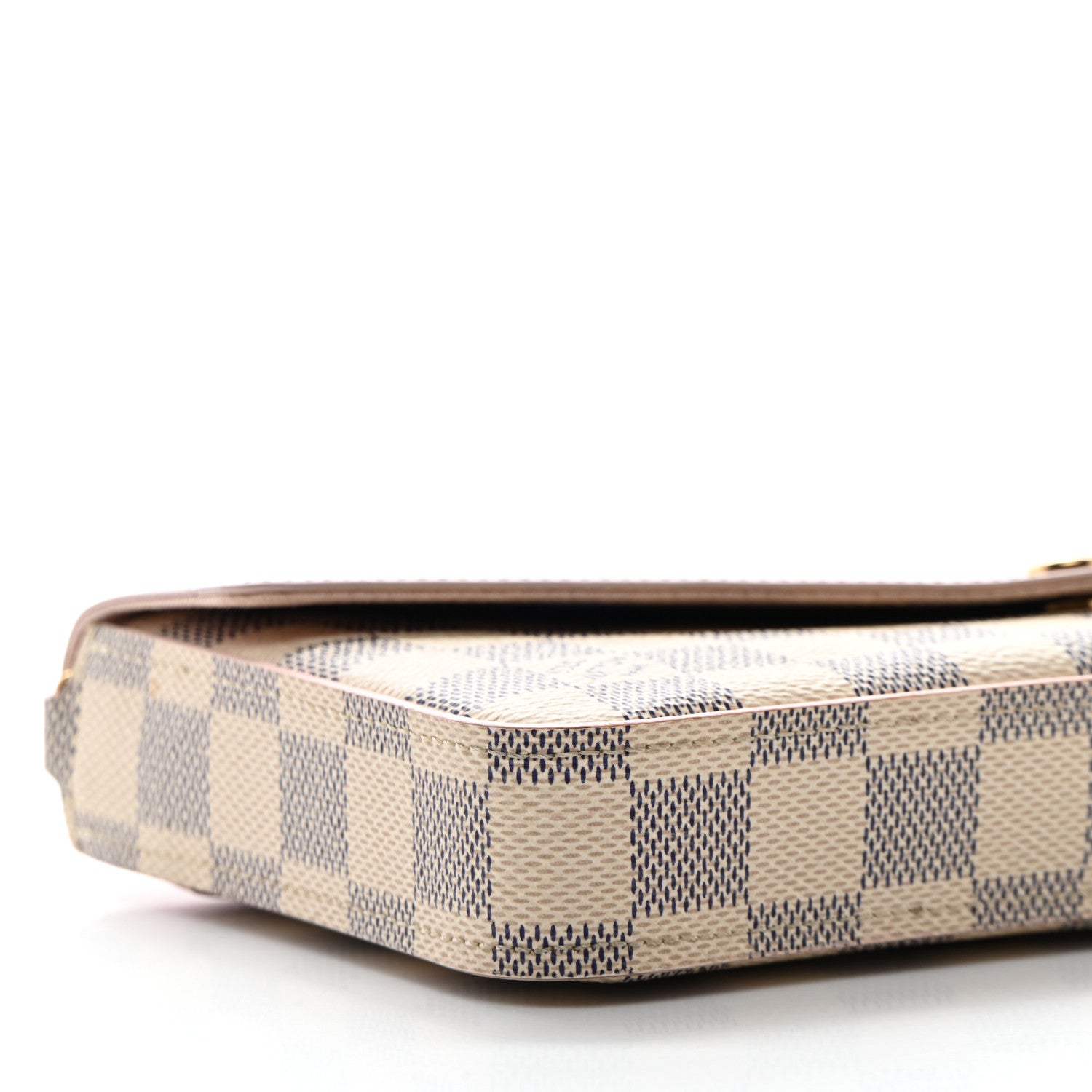 Louis Vuitton Damier Azur Calfskin Pochette Felicie Eau De Rose 8 of 10