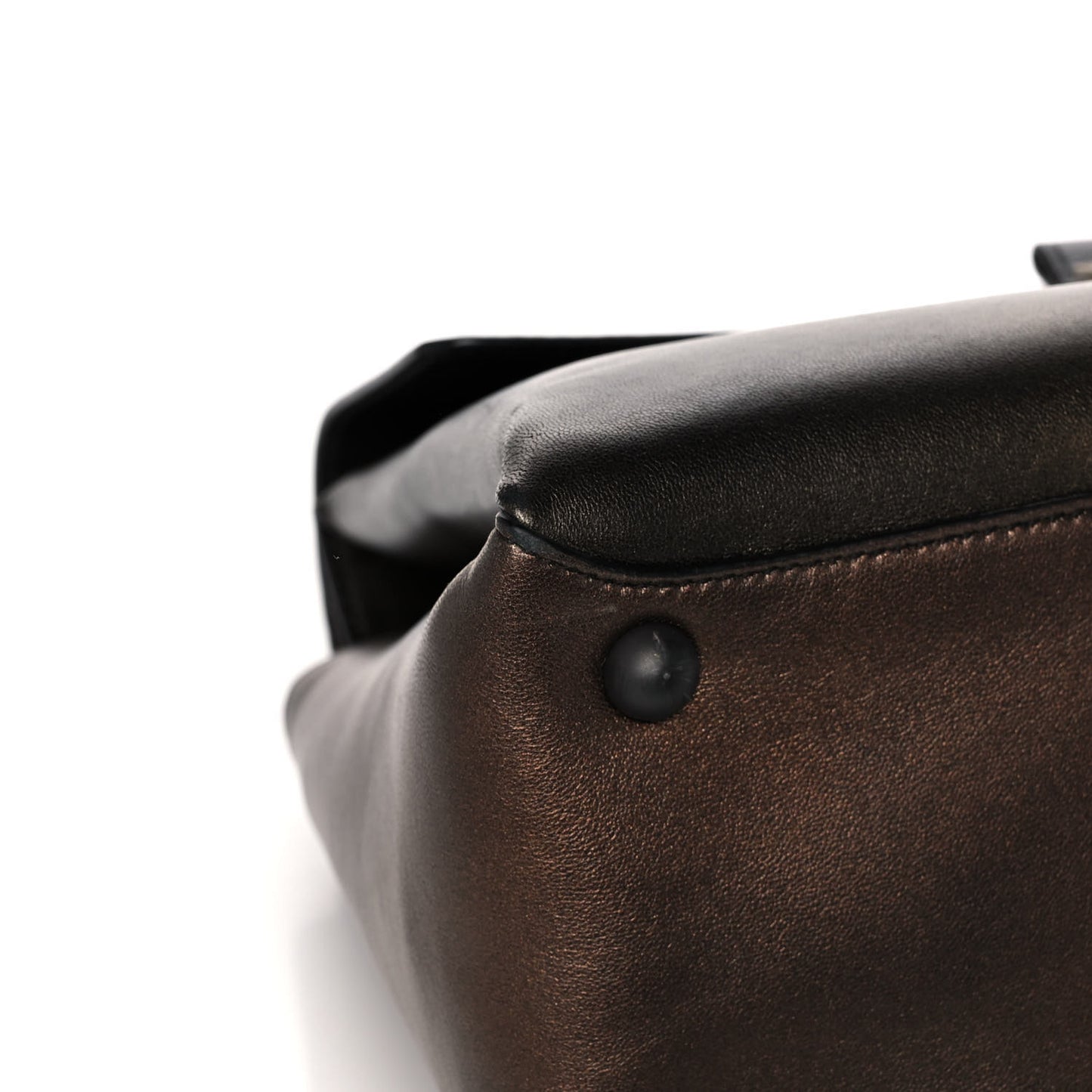 Nappa Medium Piazza Bag Dark Gold Antique Silver