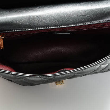 Chanel Aged Calfskin Quilted 2.55 Reissue Hanger Flap Black 5 of 7