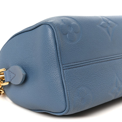 Louis Vuitton Empreinte Monogram Giant Speedy Bandouliere 20 Blue Jean 8 of 10