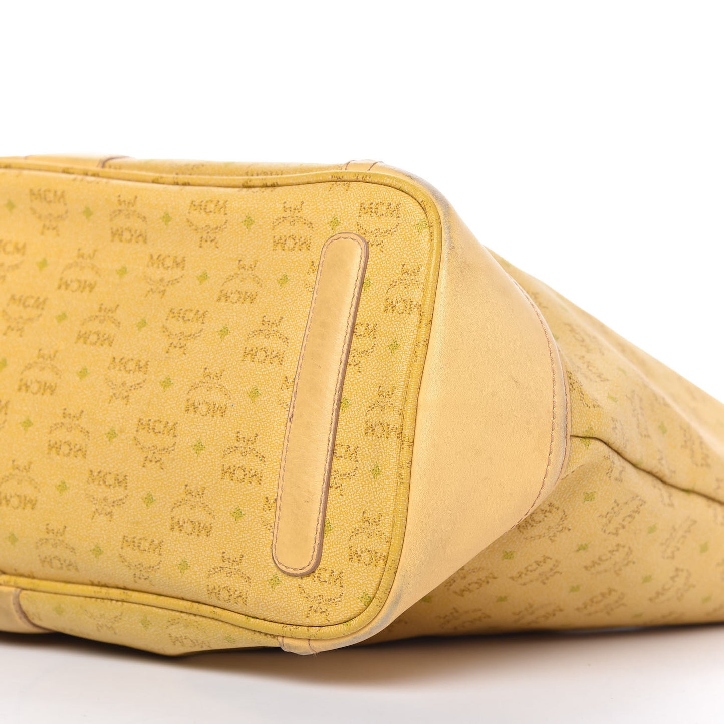 Coated Canvas Shopper Tote Yellow